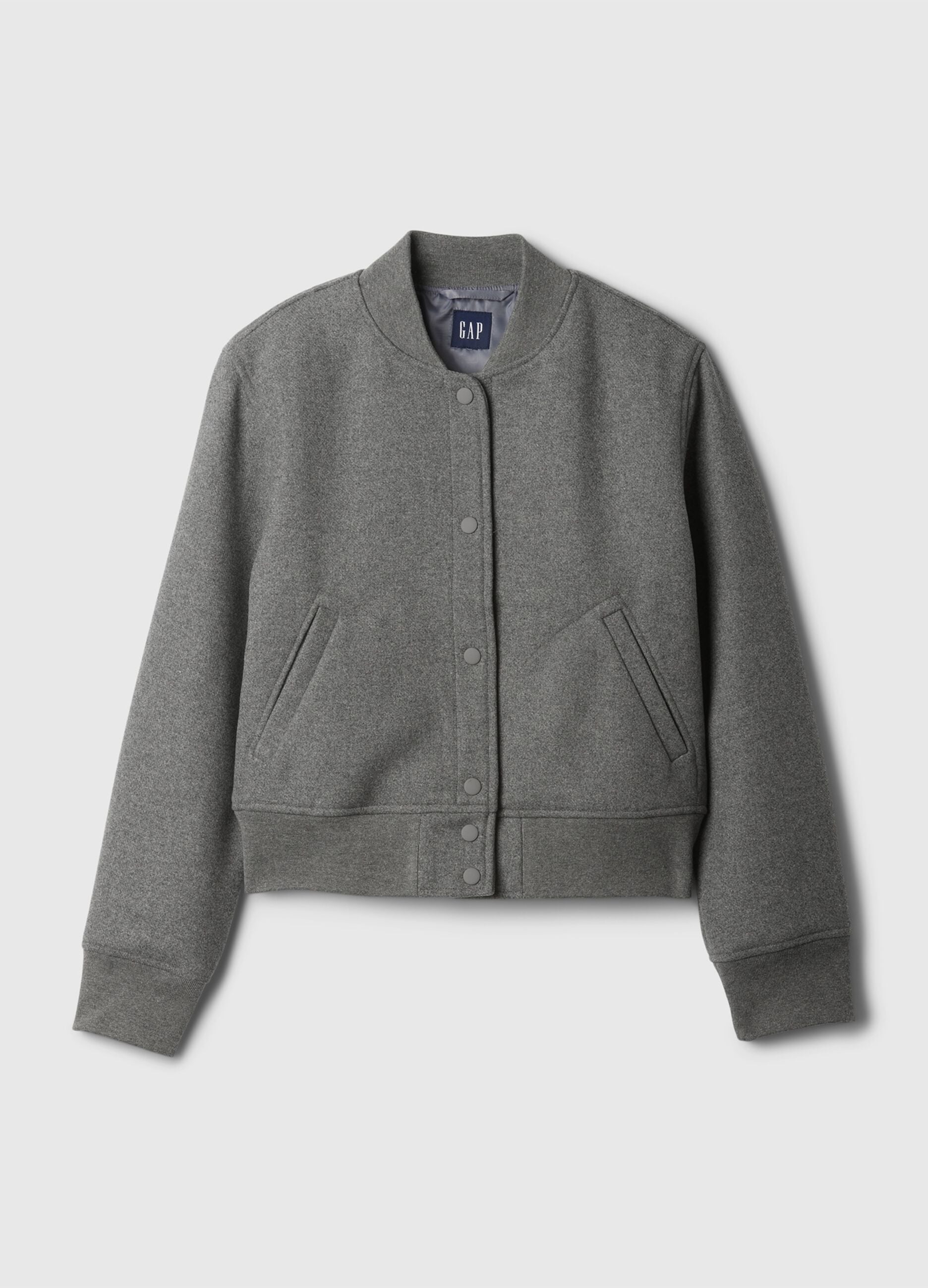 Bomber jacket in m&eacute;lange wool blend