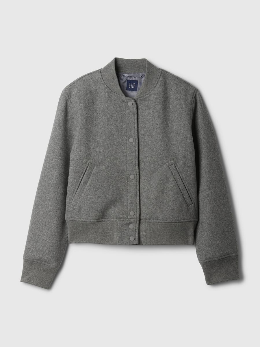 Bomber in misto lana m&eacute;lange_4