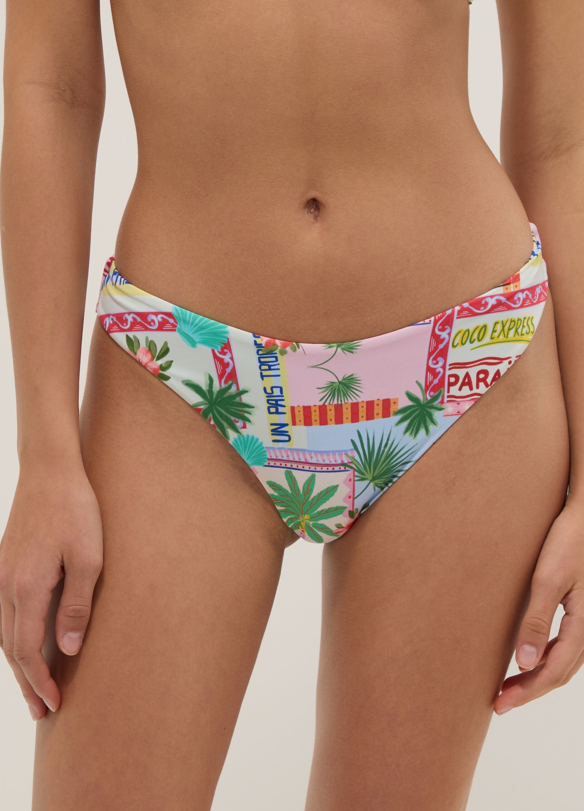 Multicolour stretch bikini bottoms