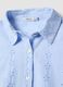 Sky blue openwork pure cotton shirt, regular fit_5