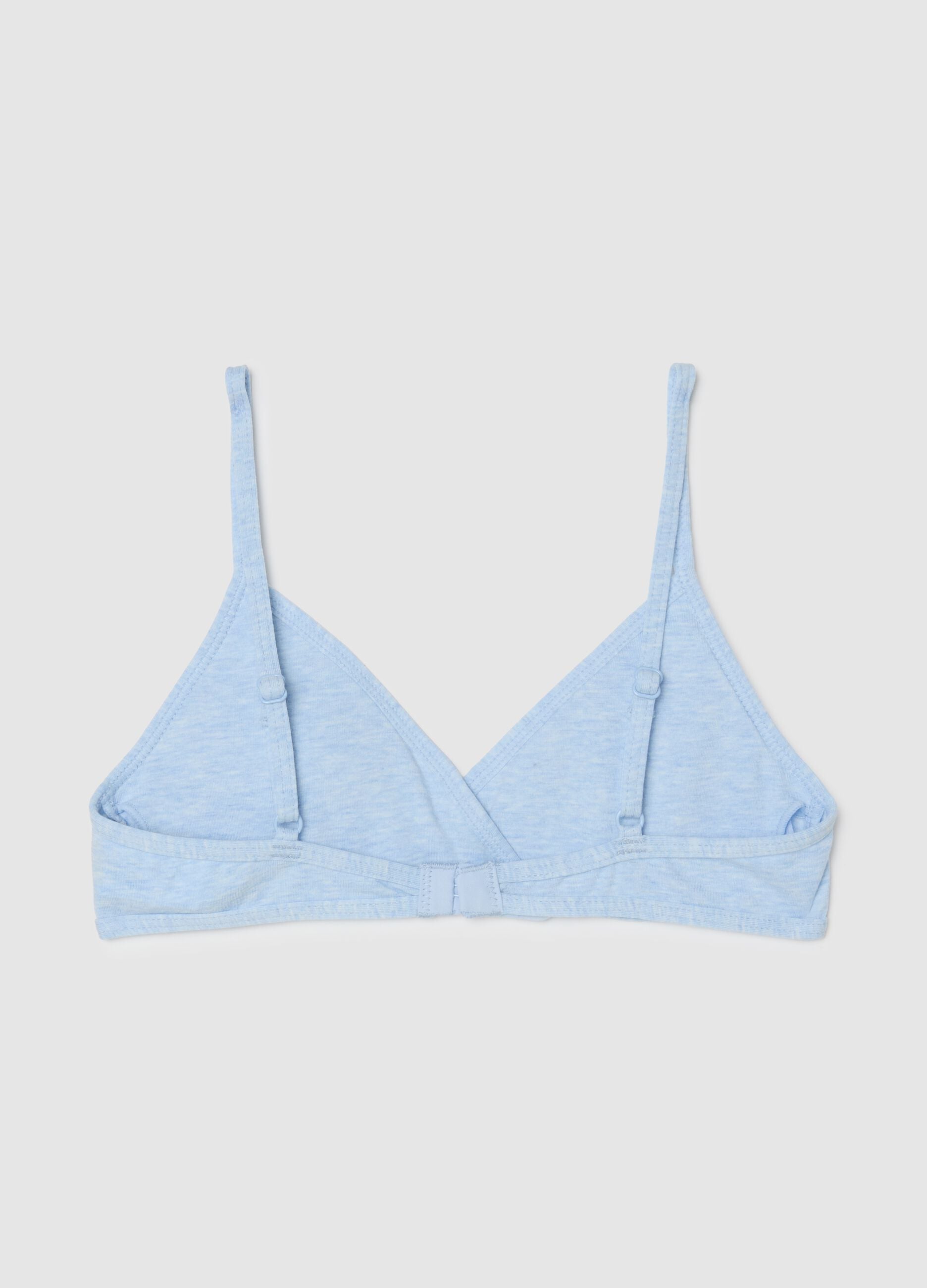 Girls' Sky Blue Stretch Cotton Bra