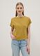 Green regular-fit cotton and linen blend short-sleeve T-shirt_1
