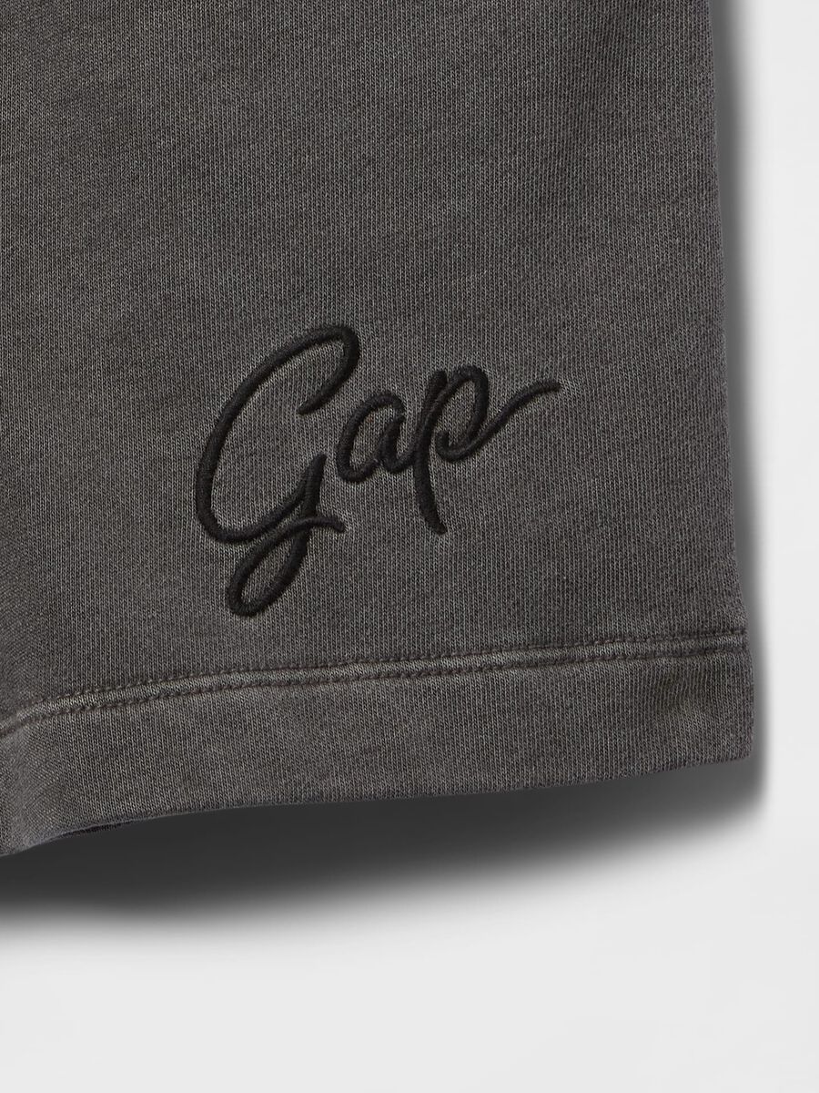 Grey Gap Cotton Blend Shorts_4