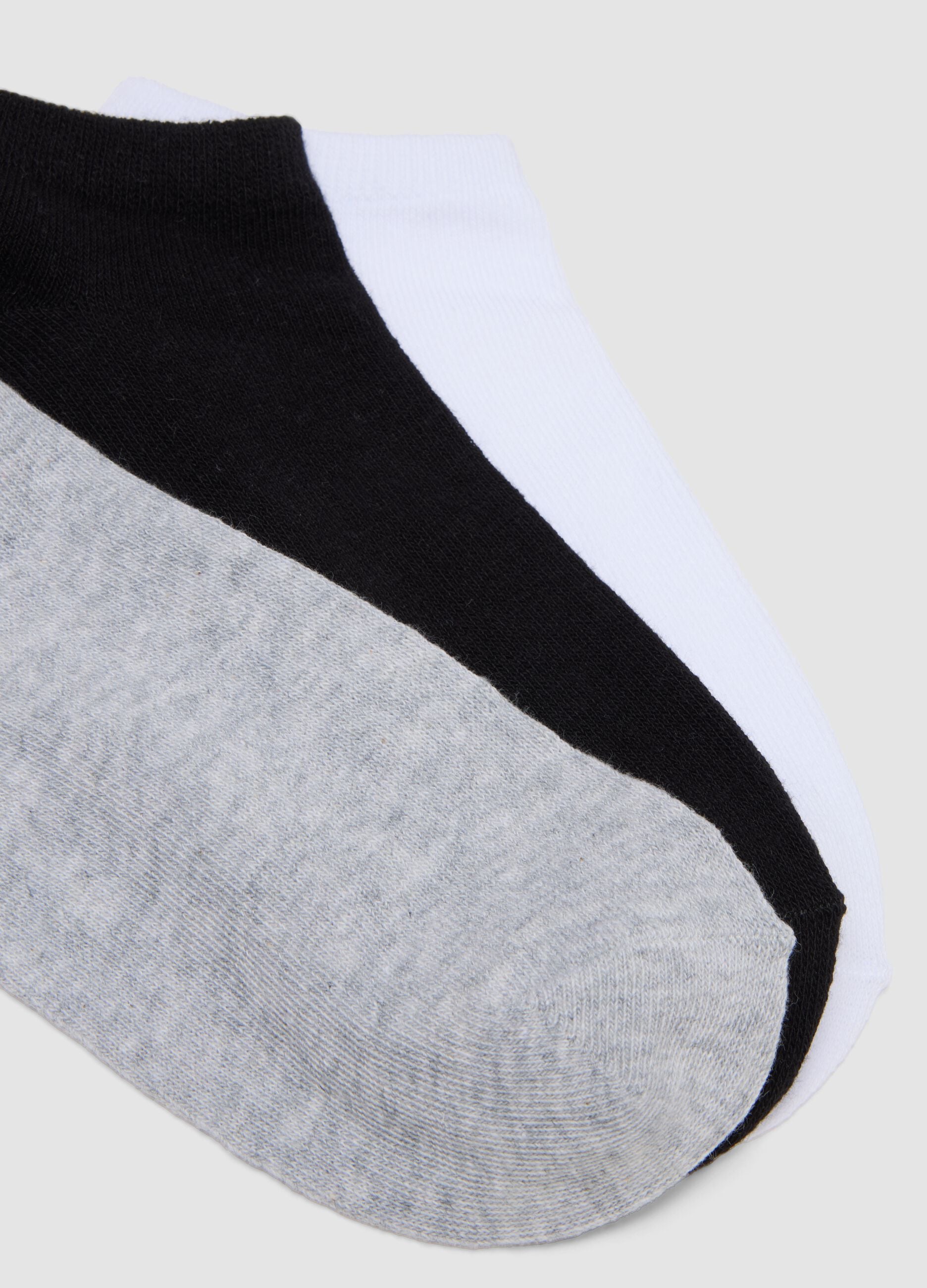 Seven-pack of multicolour organic cotton no-show socks