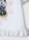 Girl's white stretchy cotton T-shirt featuring Minnie_3