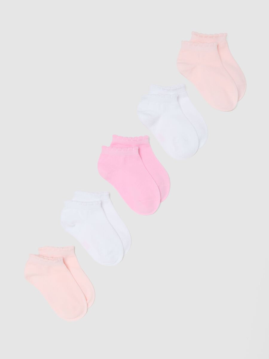 Multicolour cotton blend socks multipack for girls_0