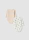 2-pack white and beige organic cotton crew-neck bodysuits_1