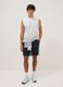 Blue regular-fit stretch chino Bermuda shorts_1