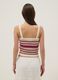 Fitted pure cotton multicolour striped vest with thin straps_3