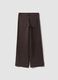 Brown wide-leg jeans in stretch cotton_5