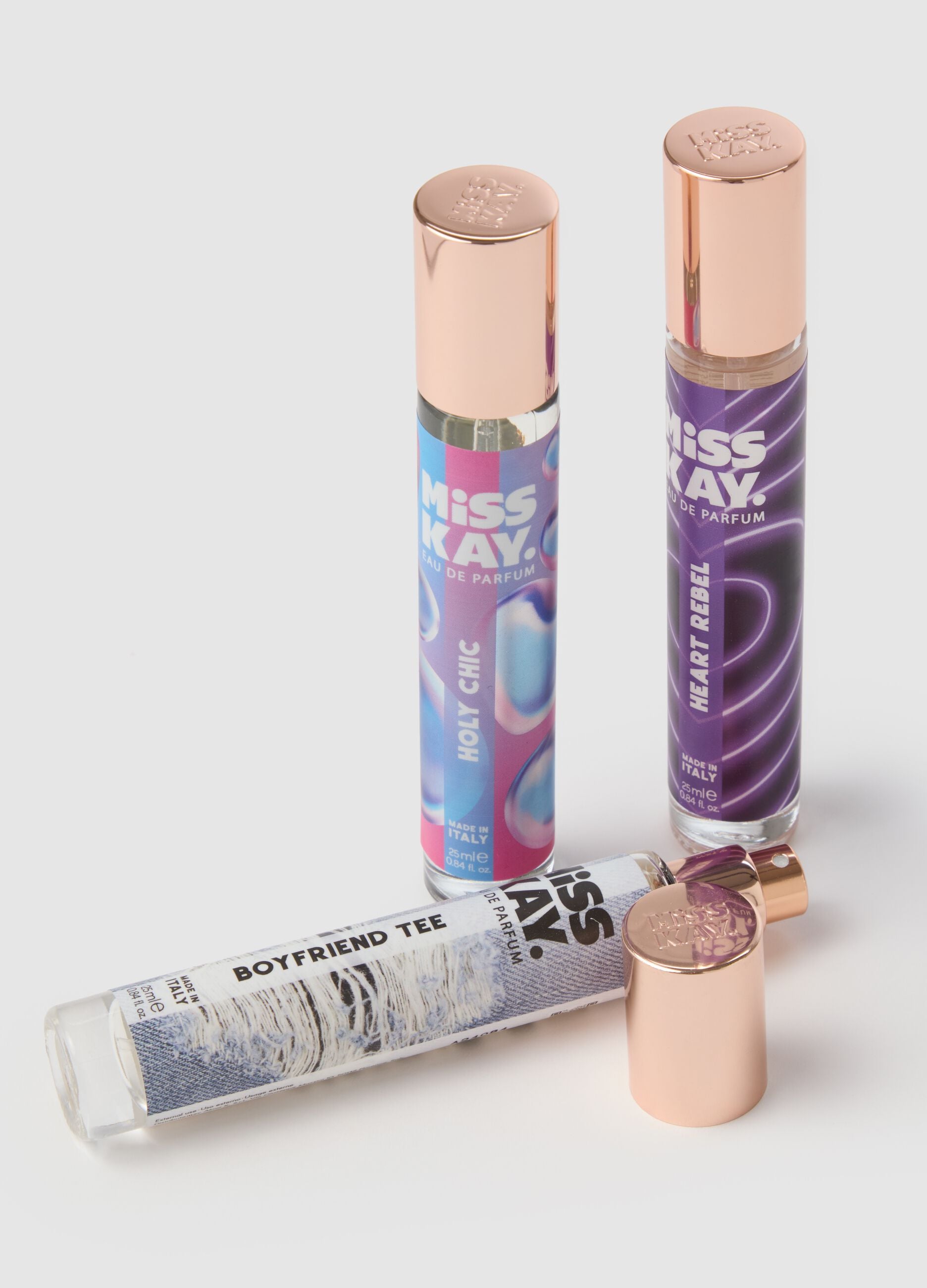 Miss Kay Fragrance Trio: Heart Rebel, Boyfriend Tee, and Holy Chic