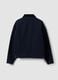 Blue cropped pure cotton padded jacket, oversized fit_2