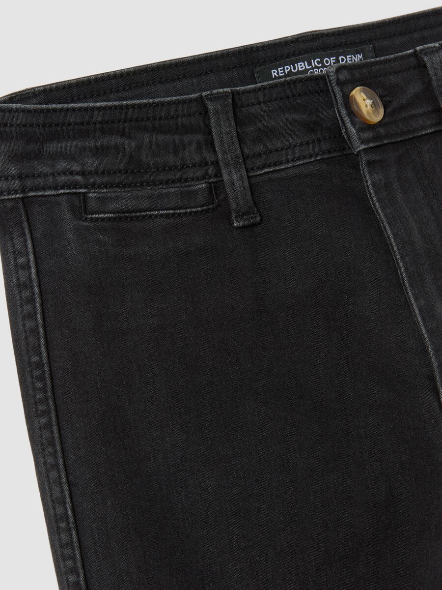 Black wide-leg jeans in stretch cotton_6