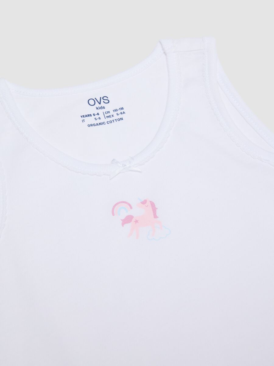 2-pack of girls&rsquo; white organic cotton vests, regular fit_2