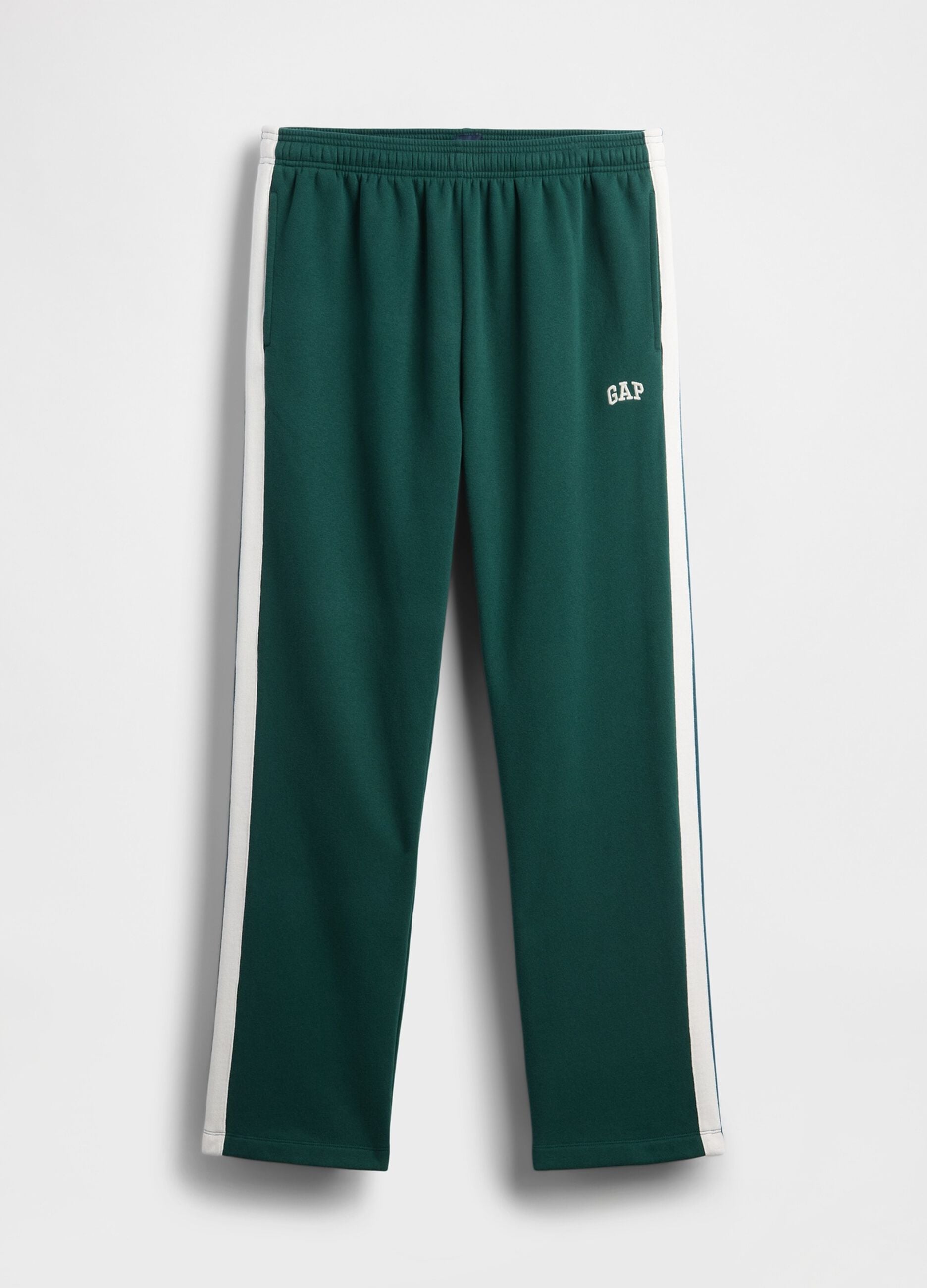 Green Cotton Blend Trousers