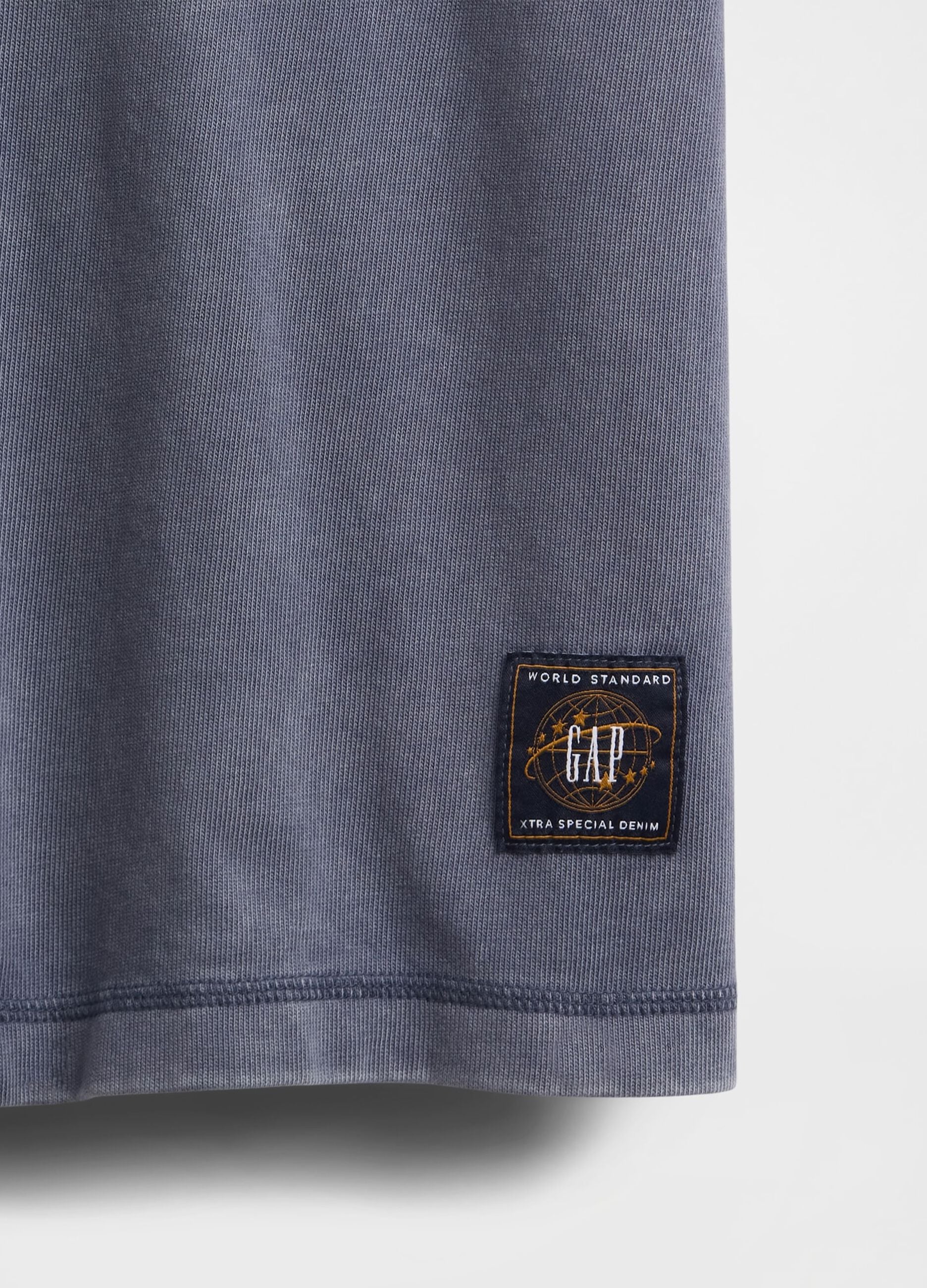 Blue Short-Sleeve Cotton T-Shirt