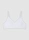 White organic cotton bra with thin straps for girls_0