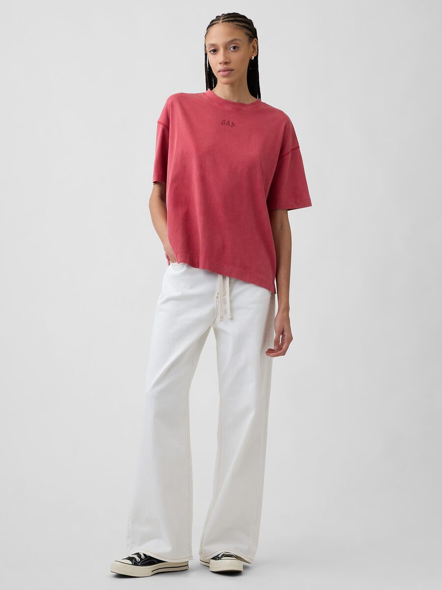 T-shirt a maniche corte in puro cotone con logo GAP_2