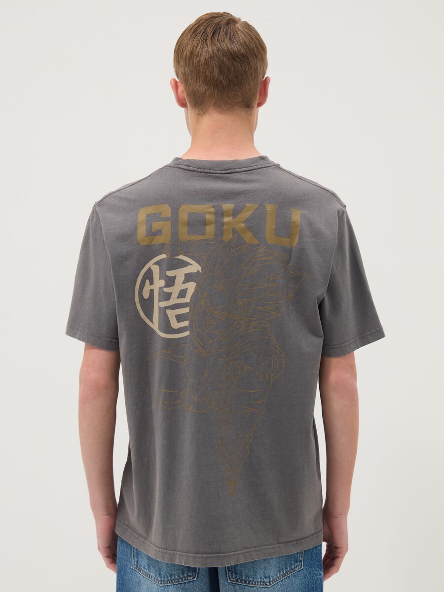 Grey pure cotton T-shirt with Dragon Ball prints, relaxed fit_3