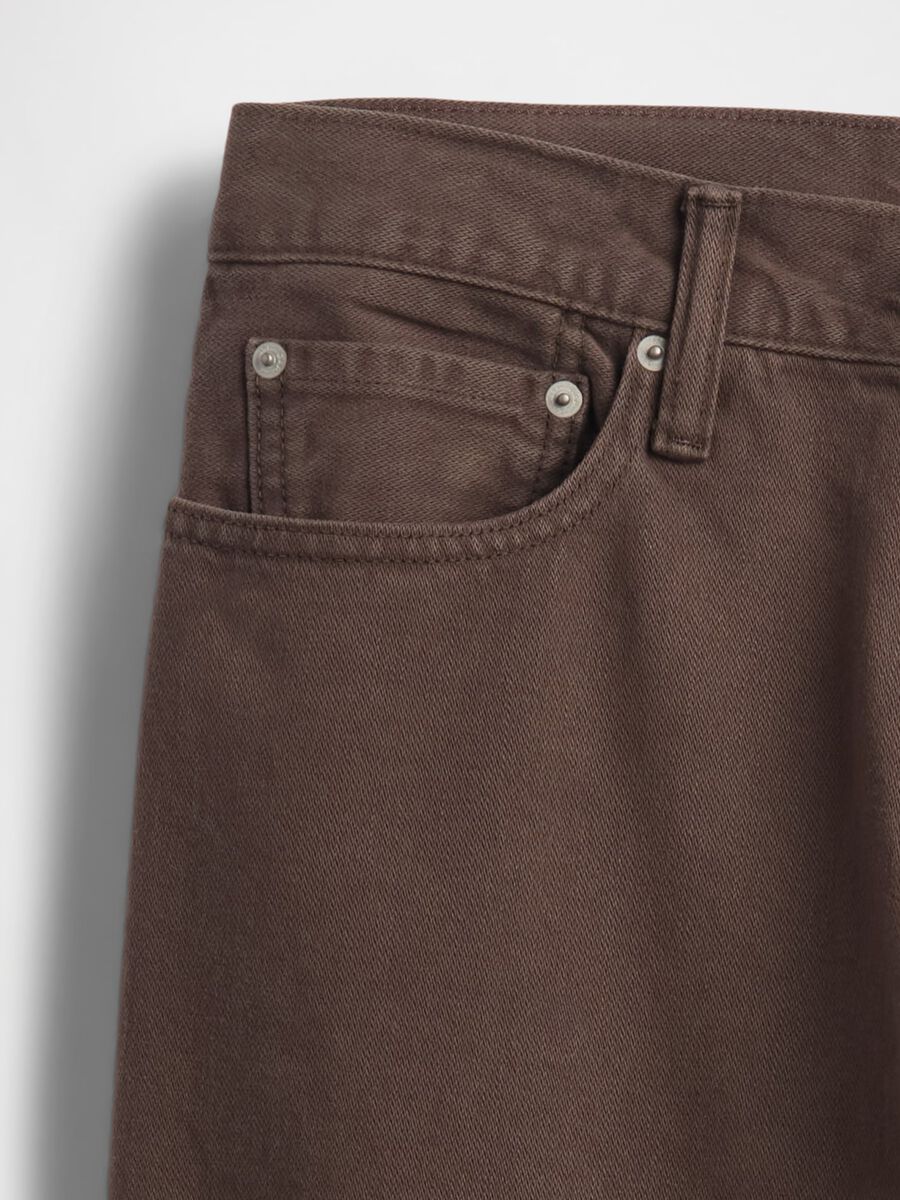 Straight Brown Denim Trousers_5