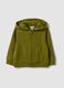 Green organic cotton hooded sweatshirt, regular fit, for boys_0