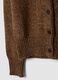 Brown wool-blend cardigan with polo collar_5