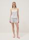 Multicolour pure cotton short pyjamas, regular fit, with gathered trims_0