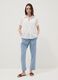 White pure cotton short-sleeve broderie shirt, regular fit_2