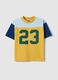 Multicolour pure cotton children's t-shirt regular fit with number 23_3