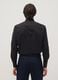 Black slim-fit shirt with classic collar, easy-iron_3
