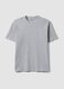Grey pure cotton crew-neck T-shirt, relaxed fit_0