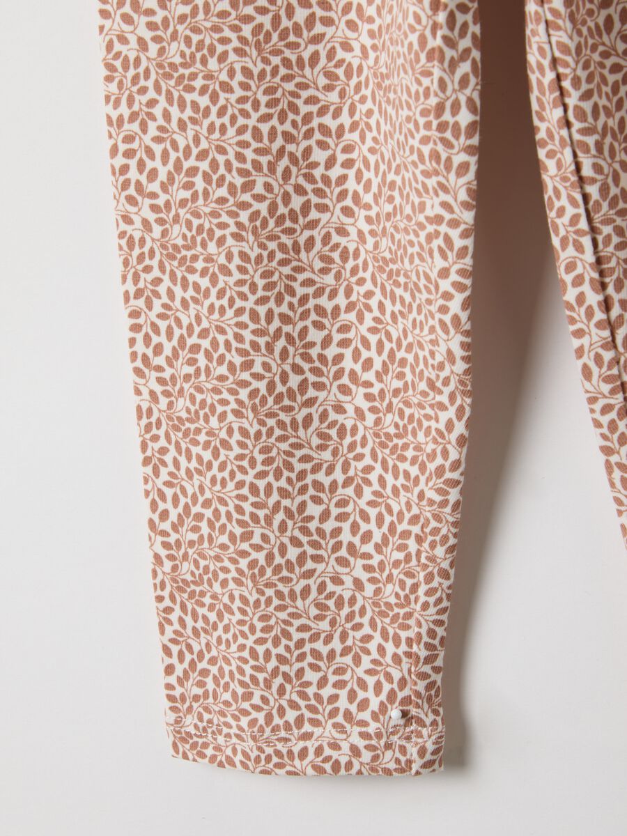 Leggings in cotone elasticizzato multicolor slim fit per bimba_3