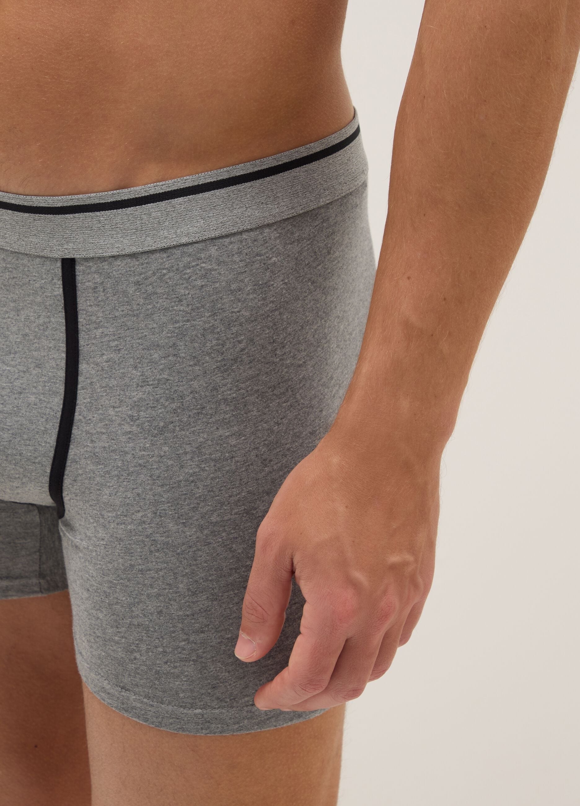 Multicolour regular-fit stretch organic cotton midi boxer 3-pack