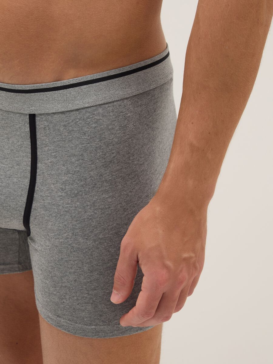 Multicolour regular-fit stretch organic cotton midi boxer 3-pack_3
