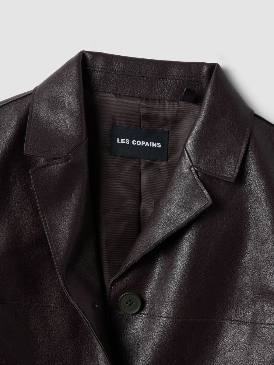 Brown regular-fit jacket with buttons_5