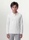 Boys&rsquo; white organic cotton piqu&eacute; polo shirt, regular fit_0