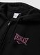 Black cotton-blend hooded sweatshirt with logo_1
