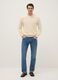 Blue cotton blend trousers regular fit_0