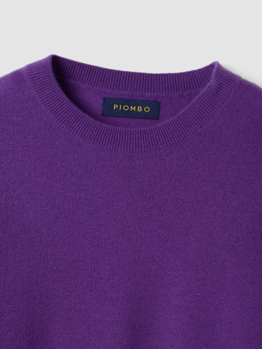 Purple pure wool crew-neck jumper_1