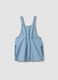 Girls&rsquo; cotton-lyocell denim dungarees with embroidered details_1