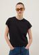 Black fitted short-sleeve pure cotton T-shirt_2