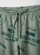 Children's green pure cotton regular fit trousers with print_2