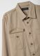 Beige oversized long sleeve shirt in Lyocell and cotton_5