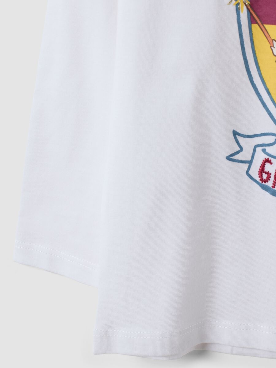 White pure cotton Harry Potter print T-shirt for boys_3