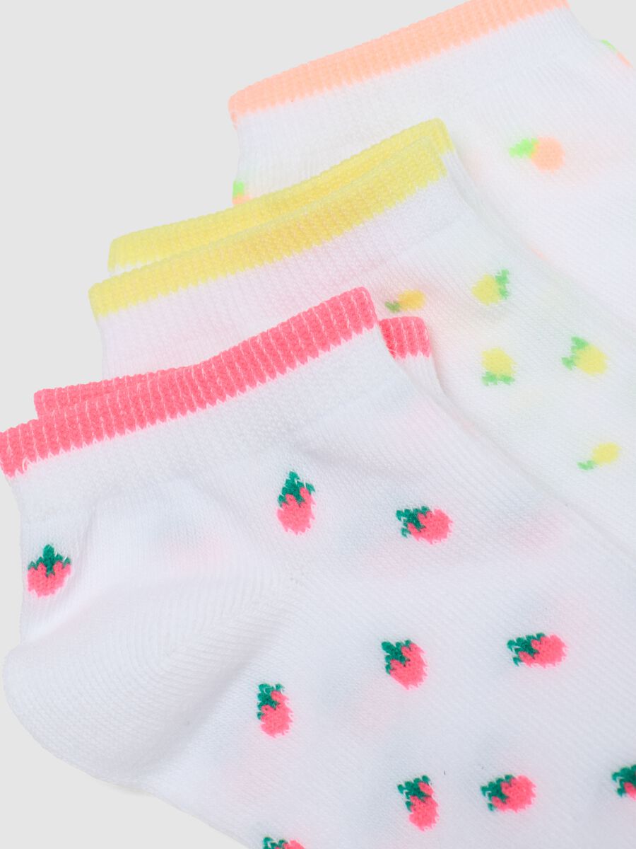 Girls' Multicolor Cotton Blend Fruit Socks Multipack_2