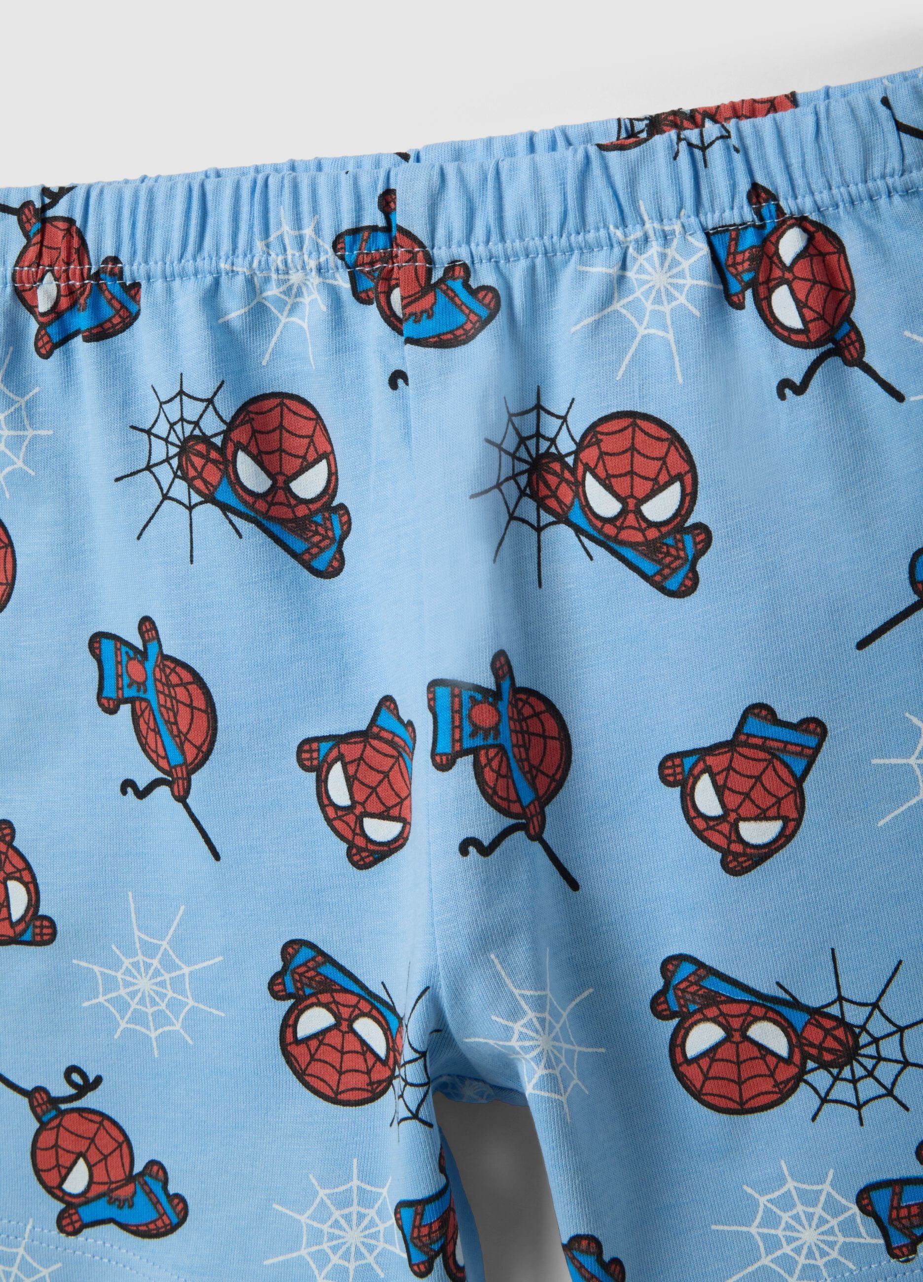 Baby Regular Fit Multicolour Pure Cotton Pyjamas with Spider-Man