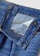 High-waisted wide-leg blue jeans in pure cotton_5