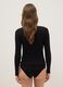 Black crew neck long sleeve mixed cotton regular fit jumper_2