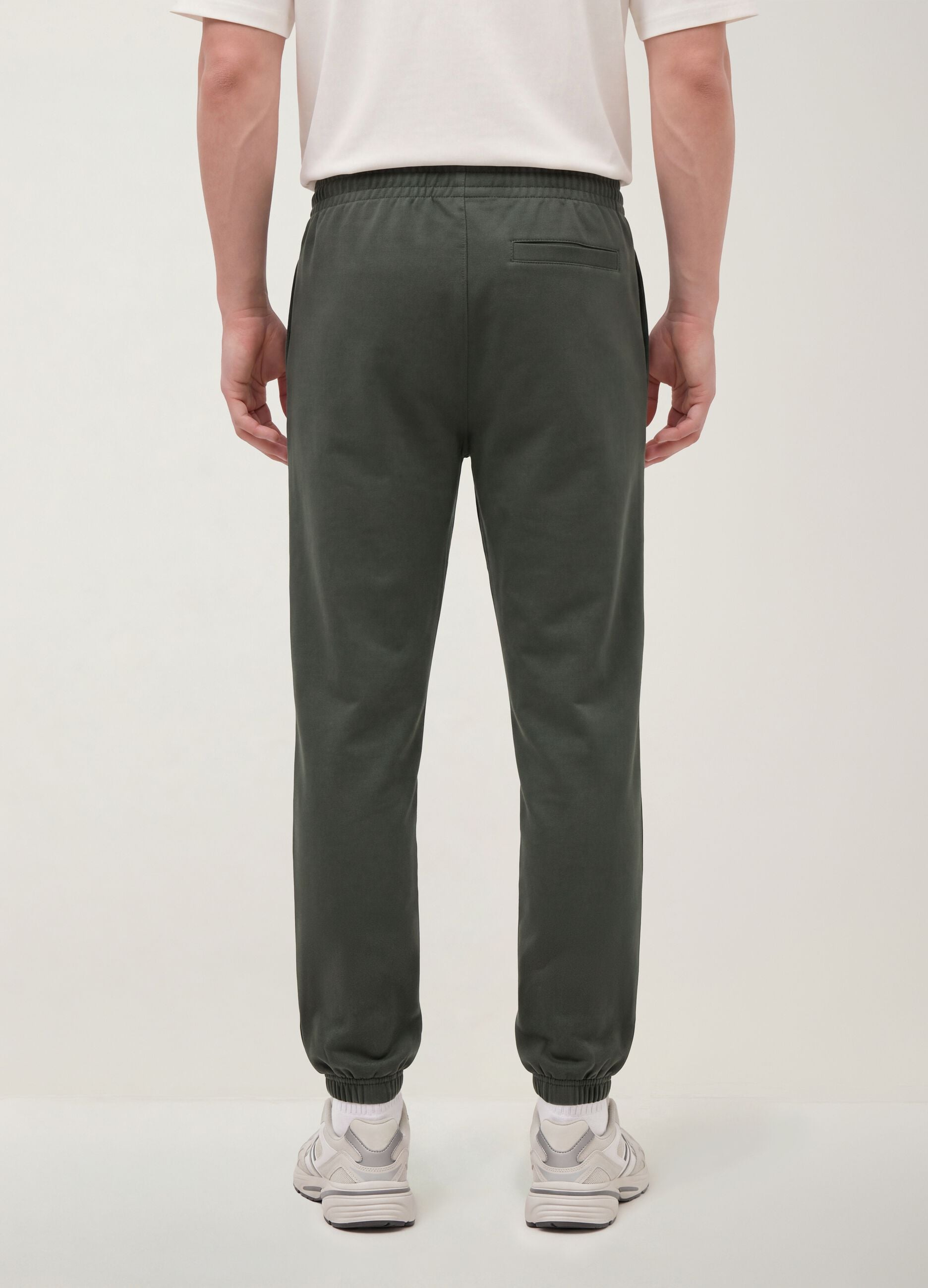 Green relaxed-fit stretch joggers