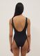 Black Stretch One-Piece Swimsuit with Padding_2